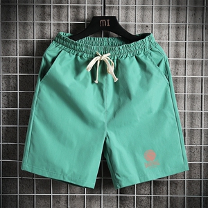 DK39237-P15 港风休闲短裤男士大码运动五分裤男中裤男马裤网格图片