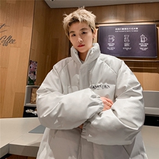 港风鳄鱼纹棉衣男手塞棉夹克PU皮棉服外套男8507P120控158，男装夹克，星座227-7