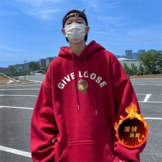 500克重磅秋冬美式加绒加厚卫衣外套DL1535常规特P35绒特P40，男装卫衣，电商A486