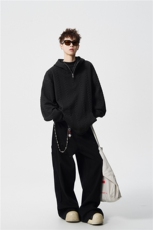 春季新款麻花抗皱休闲时尚男女百搭免烫连帽卫衣WY10/TP50，男装卫衣，电商B318