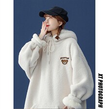 8个点击羊羔毛外套女加绒加厚克莱因蓝卫衣416B-YM181-P75限88，男装卫衣，星座416B-1