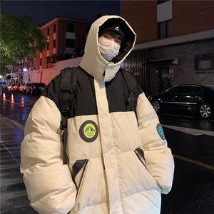 冬装新品 工装派克服撞色加厚情侣棉衣连帽外套H795 P148 男图片
