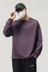 男长袖t恤春秋季新款男内搭打底圆领宽松纯色棉百搭卫衣2822-P42，男装T恤，电商D215