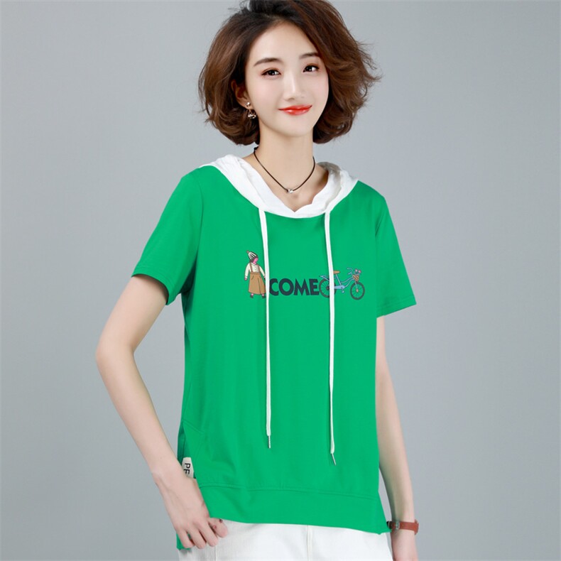 短款短袖T恤2021年夏季时尚潮流舒适简约个性,女装T恤,丽影随形