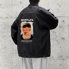 牛仔夹克男大码牛仔外套男茄克NJ77213-P60，男装夹克，电商A040