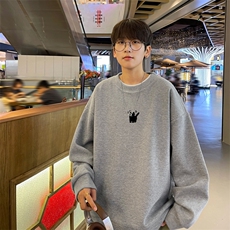 华夫格！华夫格上衣男圆领华夫格卫衣男大码长袖t恤男HY196-P30，男装卫衣，电商B367