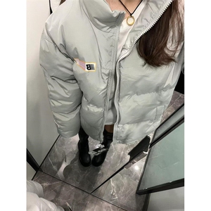 潮牌美式复古字母面包棉服男冬季情侣高街棉衣外套 MC07图片