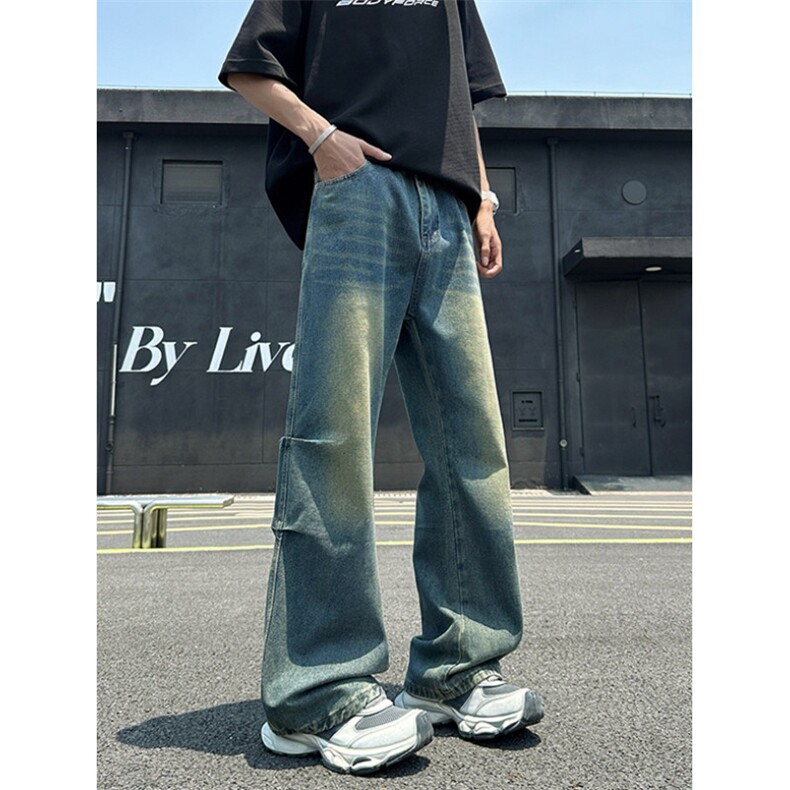 复古宽松阔腿休闲裤女2025年春季新款卫裤bf小众设计感裤子N6201,男装休闲裤,星座1116A（原606A-3）