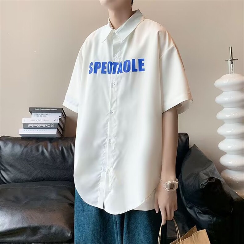 克莱因蓝衬衫男设计感小众高级感坠感衬衣LC75P30,男装衬衫,星座1116-2