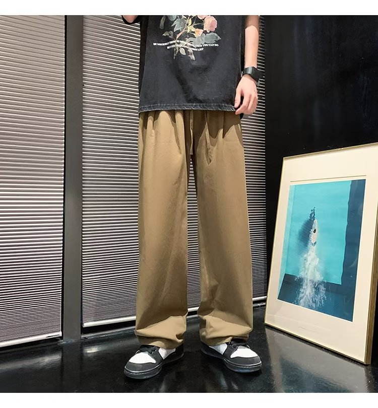 夏秋季新款休闲裤男韩版潮流ins宽松帅气百搭阔腿裤218-1-A160P32,男装休闲裤,四季星座218-1