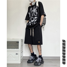 男生夏季新款ins潮流小标短裤系带宽松五分裤B315-K23287-p35控48，男装休闲裤，电商B315