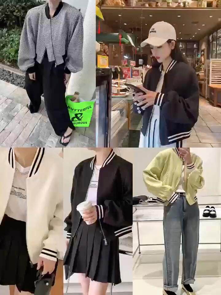 时尚棒球服外套，爆，补货，百搭款，其它，时尚靓姿