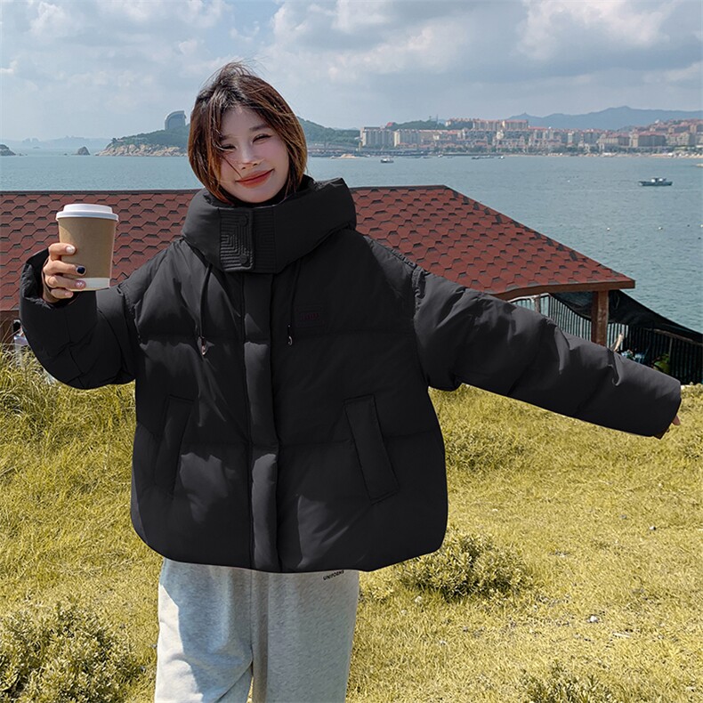 白鸭绒90%冬季短款羽绒服港风休闲连帽外套女,男装羽绒服,电商A409-1