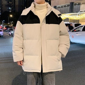 现货抖音得物品质 拼接撞色三防加厚棉衣外套冬季连帽棉服MY66666图片