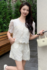 现货小香风时尚百搭气质套装2024夏新款绝美精致高级感两件套裙图片