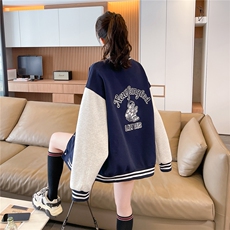 现货棒球服外套女2026春秋新款小个子超火休闲洋气减龄短款，女装卫衣/绒衫，网红馆