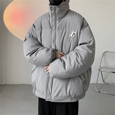 100聚酯特P85控148冬新款机理感暗条纹立领棉衣加厚棉袄MY237，男装棉衣，电商B370