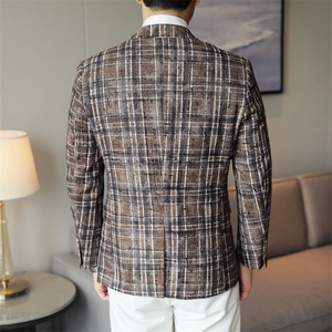 26做货-男士休闲西装修身韩版西服外套上衣DX6956P185图片