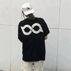 万针全刺绣工艺抖音得物高品质260克重磅纯棉双纱美式高街短袖T恤，男装T恤，电商A486