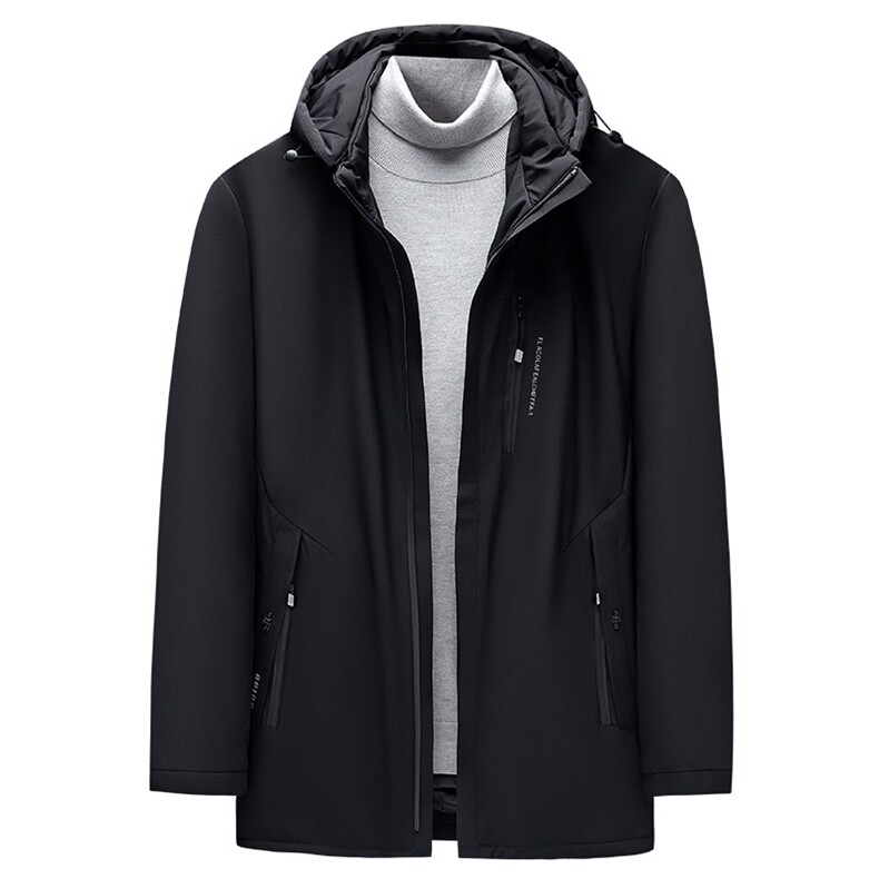 中年可脱卸内胆羽绒服白鸭绒保暖爸爸装可拆卸帽外套ZK2018-P305,男装羽绒服,电商B212（原钱塘6029）