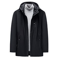 中年可脱卸内胆羽绒服白鸭绒保暖爸爸装可拆卸帽外套ZK2018-P305，男装羽绒服，电商B212（原钱塘6029）