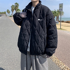 棒球服美式棉服男菱格加绒加厚冬装潮牌秋冬棉衣外套CW2287-P68，男装棉衣，星座512-2
