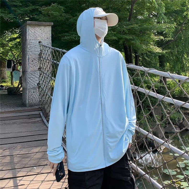 新款防晒衣男夏季冰丝轻薄透气户外钓鱼骑车防晒服W9254P35,男装夹克,星座1116-2