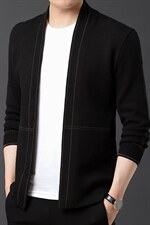 男春秋季新款2022商务休闲男士外套宽松中年长袖羊毛纯色上衣服，男装针织衫/毛衣，电商B212（原钱塘6029）