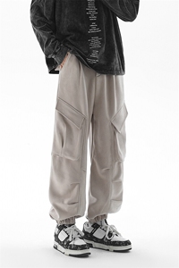 麂皮绒工装裤男长裤KD617-P60图片