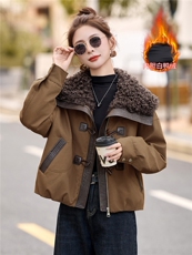 现货高级感派克羽绒服女2025冬季新款宽松保暖白鸭绒外套女，女装羽绒服，美沁