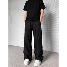 美式高街休闲裤男褶皱工装裤宽松潮牌百搭阔腿裤X825-P40，男装工装外套，星座208-5