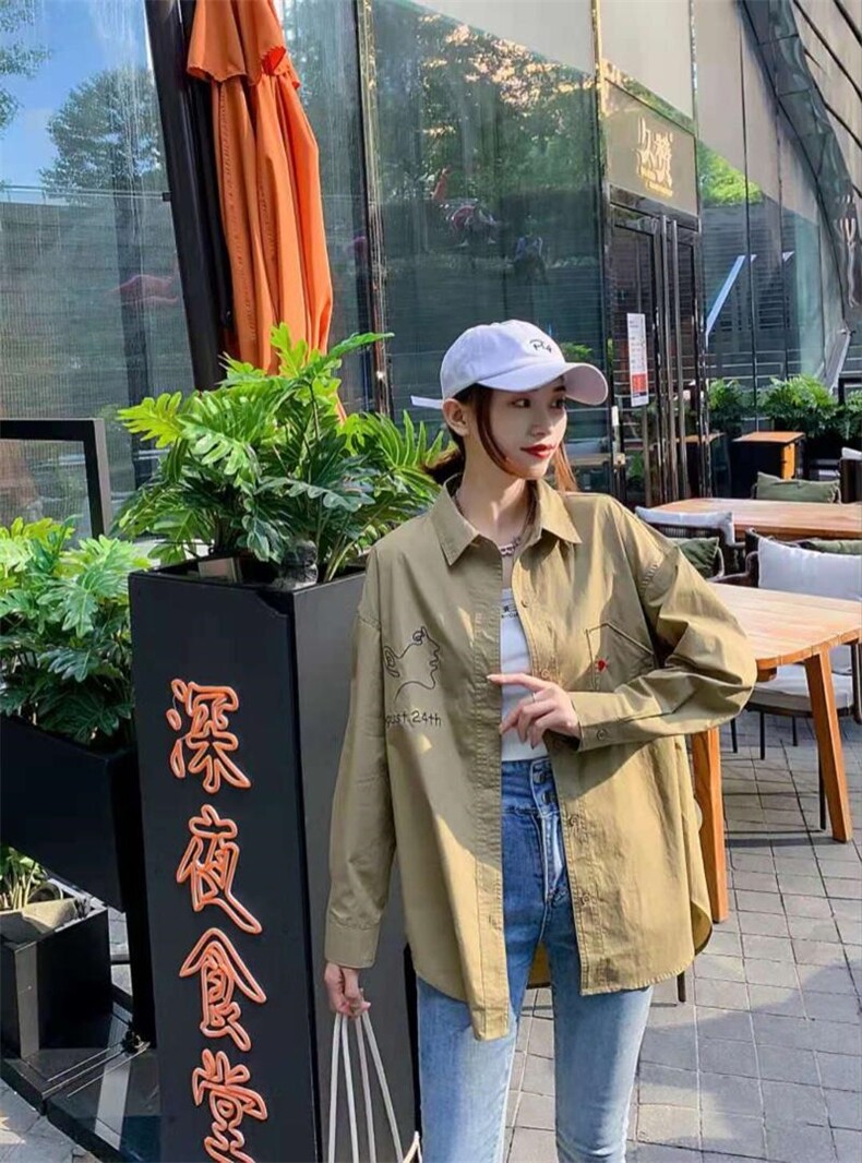 衬衫韩版休闲，女装衬衫，紫葡萄