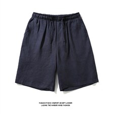 风亚麻五分短裤006-P40，男装休闲裤，星座816-2（原B366-1）