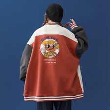 ！秋装新款时尚撞色格子拼色情侣宽松棒球夹克G431-P75控98，男装夹克，A247A