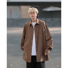 日系长袖衬衫男韩版潮流痞子帅2024春季新款ins宽松外套CY508-P35，男装衬衫，星座412-2