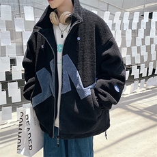 中性风立领羊羔绒棉服冬季cityboy加厚棉衣男女同款M8865-P100，男装棉衣，星座717
