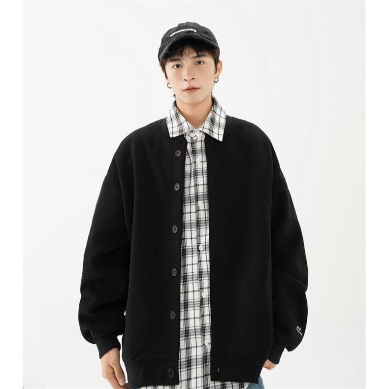 W9346-P50网图现货新款美式重磅开衫卫衣潮牌棒球服运动外套,男装卫衣,星座1608-2