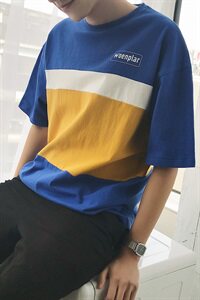 港风纯棉圆领短袖T恤原宿时尚体恤春夏季半袖衣服DS100T图片