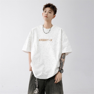 ！2026夏季新款男士潮牌印花短袖T恤字母刺绣半袖T2507特P28图片