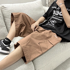 现货潮牌休闲中裤夏季日系工装短裤男高街宽松七分裤K3174-P30，男装休闲裤，星座512-2