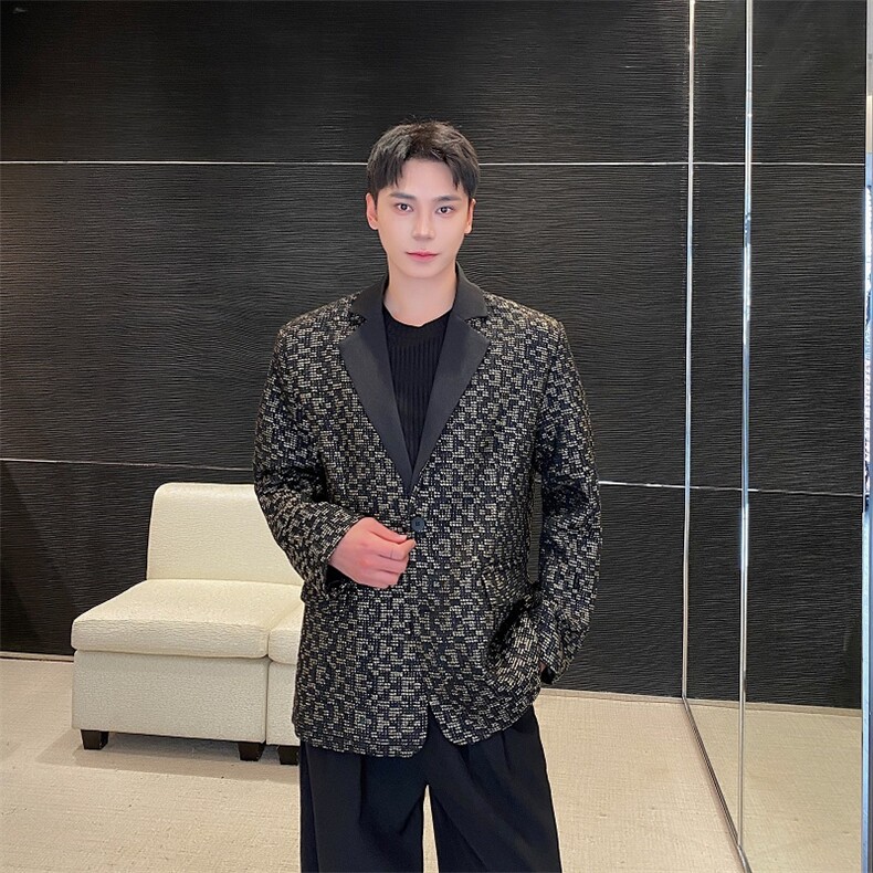 秋季发型师网红上衣男韩版小香风西装外套503-145，男装西服套装，电商A345