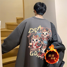龙年卫衣冬季加绒加厚卫衣男女外套DY5517常规特P28加绒特33，男装卫衣，电商A486