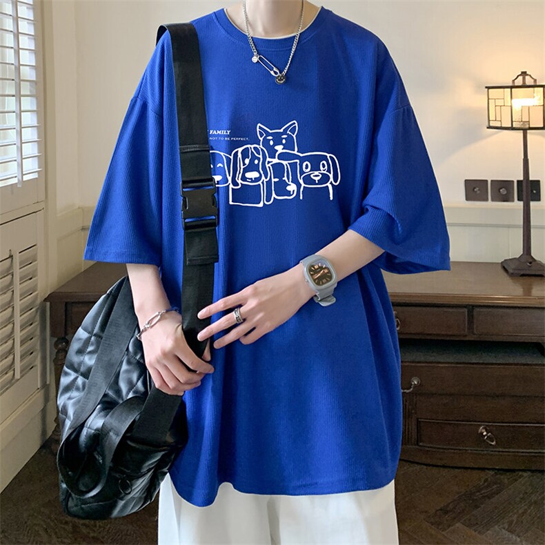 华夫格t恤男短袖男大码五分袖HT73404-P22,男装T恤,电商A040
