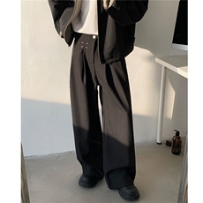 秋装马吉拉cleanfit黑色西裤男垂感宽松西装长裤男KH131特P35，男装西裤，电商A341