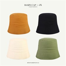 1415新日系遮脸水桶帽韩版简约字母布标渔夫帽显脸小双面盆帽，帽子，星座510A-2