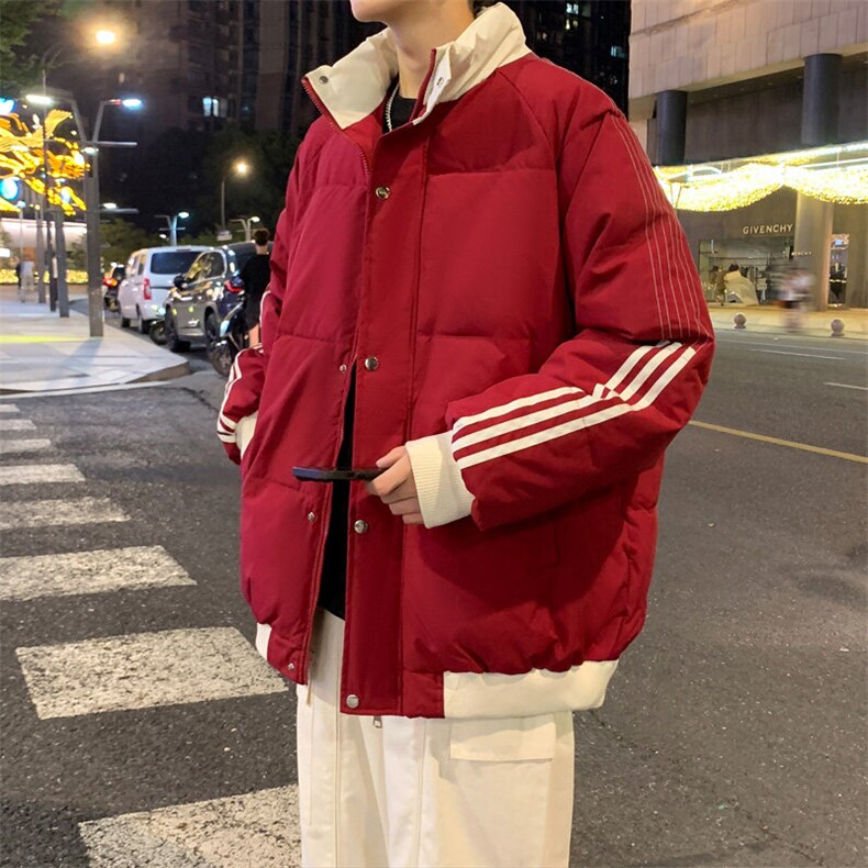 ！2025秋冬新款男士立领撞色棉衣百搭棉服外套MY200特P75,男装棉衣,电商B220