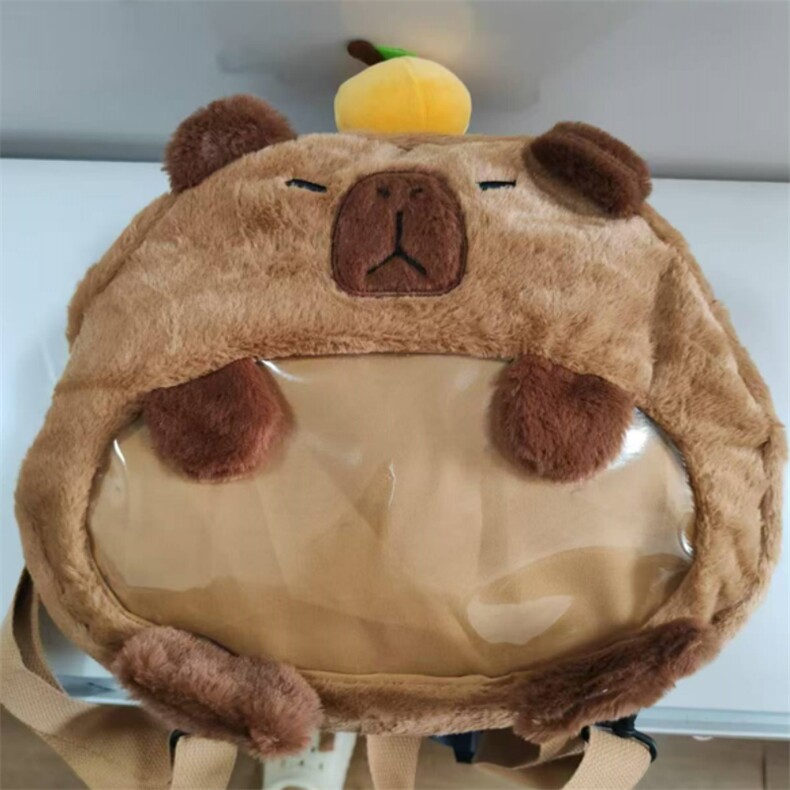 厂家直销卡皮巴拉透明大圆包，大金毛玩具