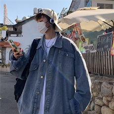 春季韩版潮流工装牛仔外套男ins潮牌港风宽松夹克上衣M8819-P60，男装夹克，星座1109-3
