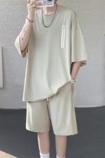 特批P50无差价夏季冰感冰丝速干潮流大码短袖短裤套装男TZ5580，男装休闲套装，电商A001-1