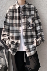 衬衫男秋季新款港风大码宽松长袖衬衣CS258-P45(现货)，男装衬衫，星座214-3
